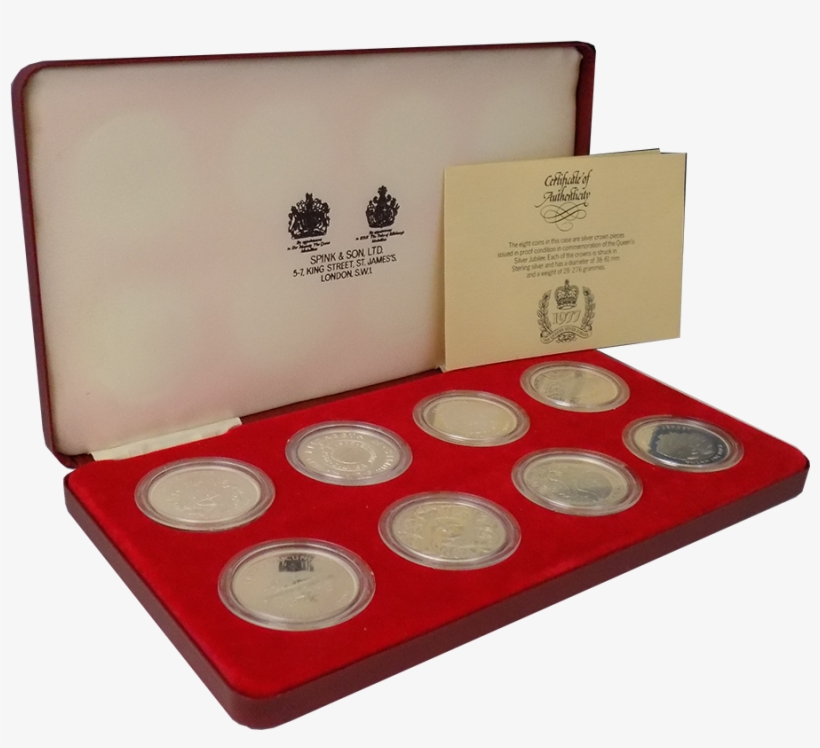 Pre Owned Uk 1977 Crown Silver Proof 8 Coin Collection - Eye Shadow, transparent png #7659719