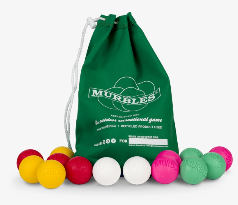 Murbles 4 Player 14 Ball Medium Tournament Set Green - Bocce, transparent png #7659808