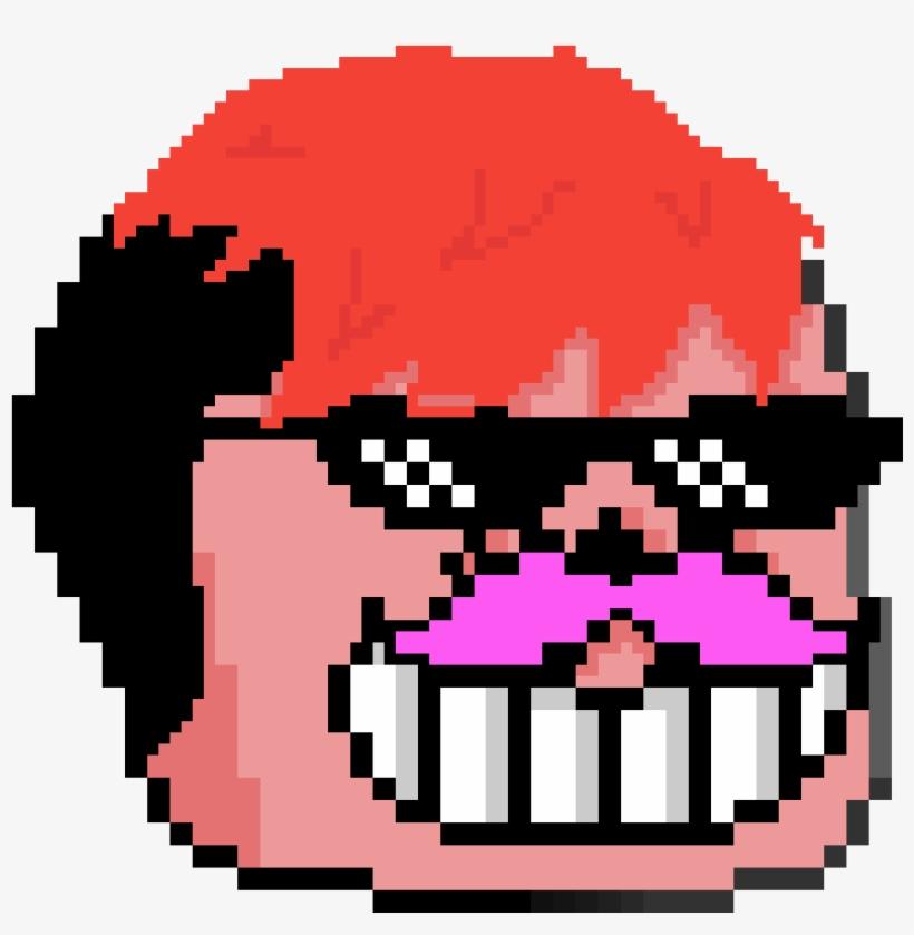 Markiplier - Anime Face Pixel Art, transparent png #7660421