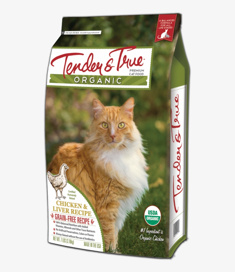 Tender & True Grain Free Organic Chicken And Liver - Tender & True Cat Food, transparent png #7661020