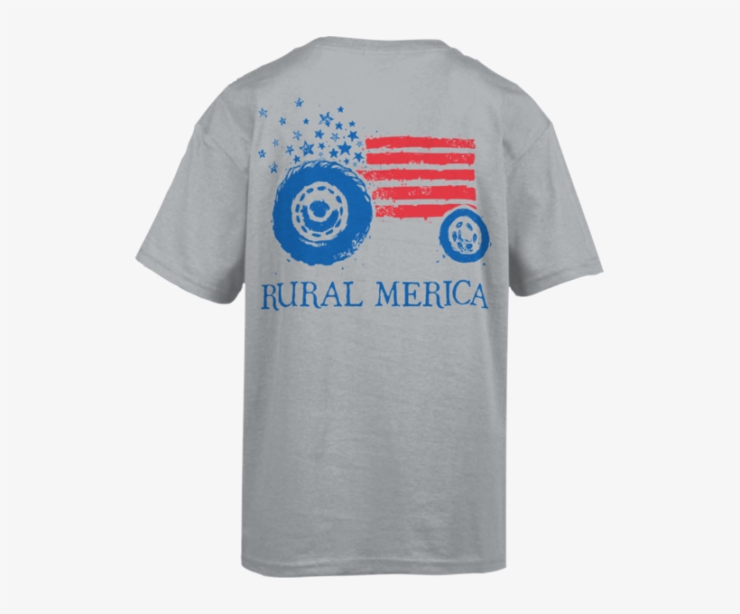 Turnrows Youth 'rural 'merica' Short Sleeve - Active Shirt, transparent png #7661298