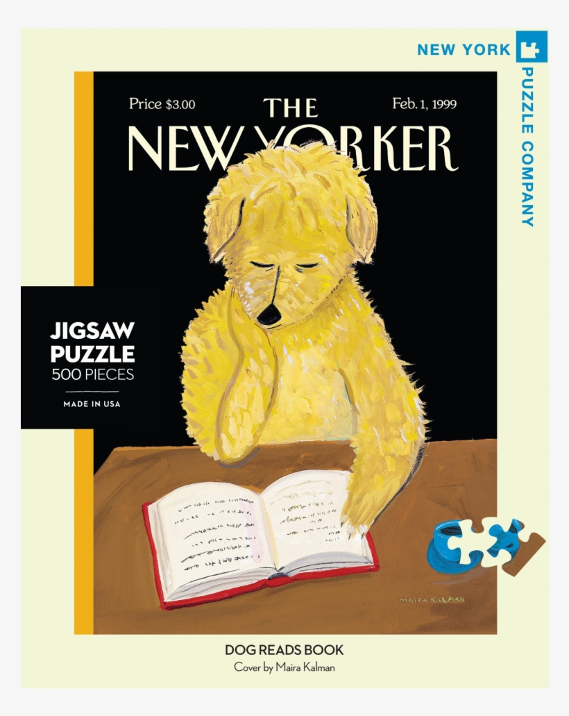 Купете Puzzle Dog Reads - New Yorker Cover Love Books, transparent png #7661685