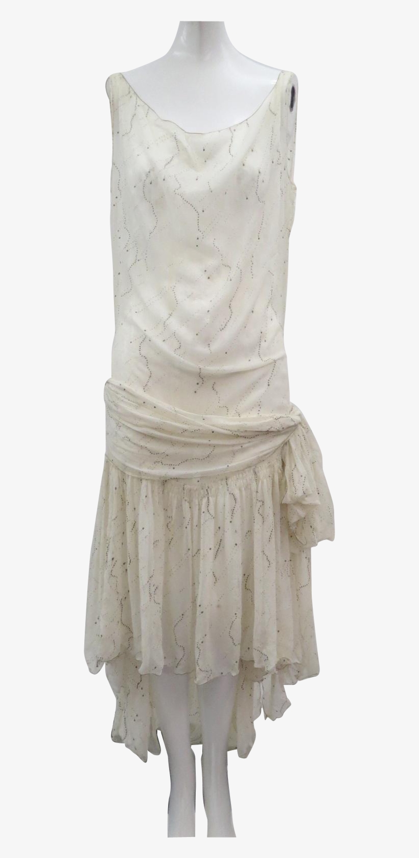 This Is An Original 1920s, Art Deco Period Flapper - Cocktail Dress, transparent png #7662421