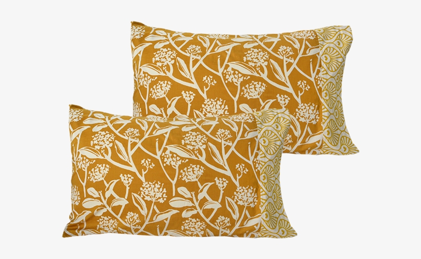 Turmeric Frangipani Standard Pillow Cases - Cushion, transparent png #7662866