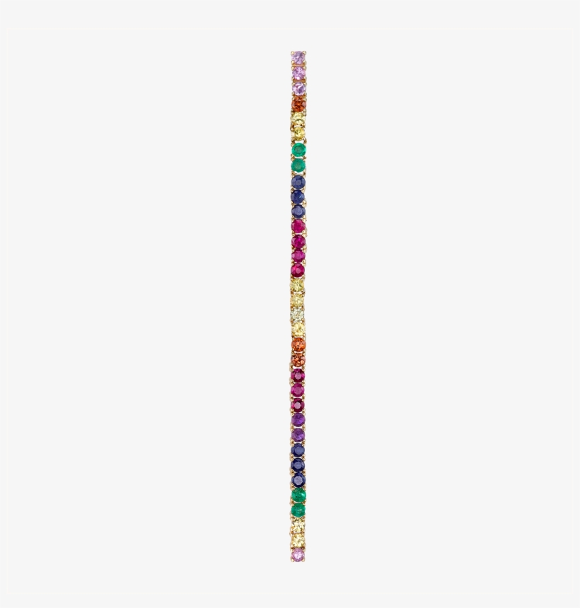 Rainbow Tennis Drop Earring - Colorfulness, transparent png #7663203