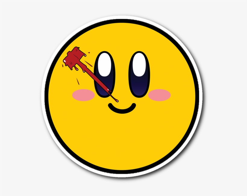 Smashmen Kirby Vinyl Sticker - Smiley, transparent png #7663351