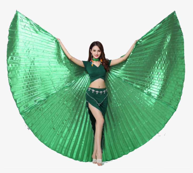 Nefertiti Bellydance Isis Wings Professional Size With - Dancer, transparent png #7664145
