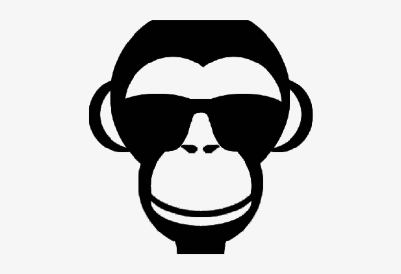 Picture Transparent Library Monkey Face Clipart Black - Monkey Face Png, transparent png #7664486