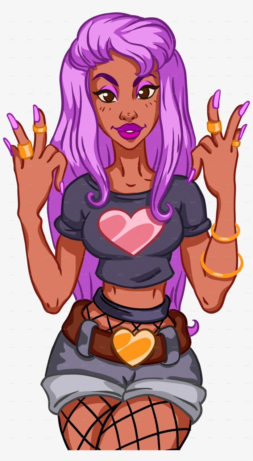 Girl Swag Pink Hair Girl Swag Pink Hair - Cartoon, transparent png #7664592