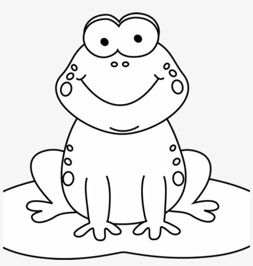 Image Royalty Free Food Hatenylo Com Cartoon On A Lily - Frog Clipart Black And White, transparent png #7664905