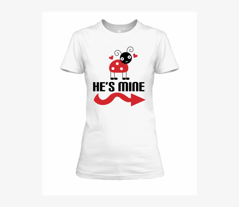 Couple Cute Ladybug Hert-shirt - Shirt, transparent png #7665346
