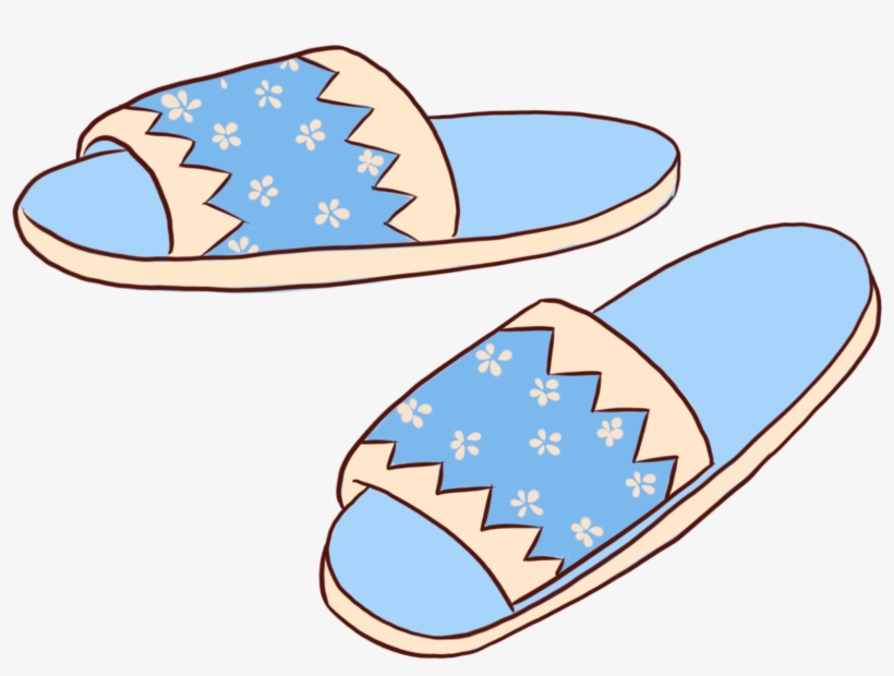 Hand Painted Cartoon Daily Necessities Slippers Png, transparent png #7665386