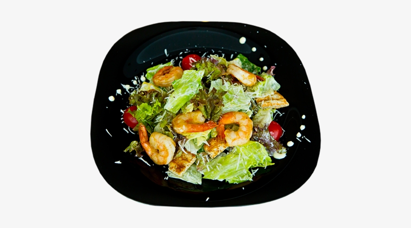 Caesar Salad With Shrimps - Spinach Salad, transparent png #7665744
