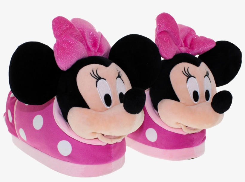 Minnie Mouse Character Figural Plush Slippers - Cartoon, transparent png #7665773