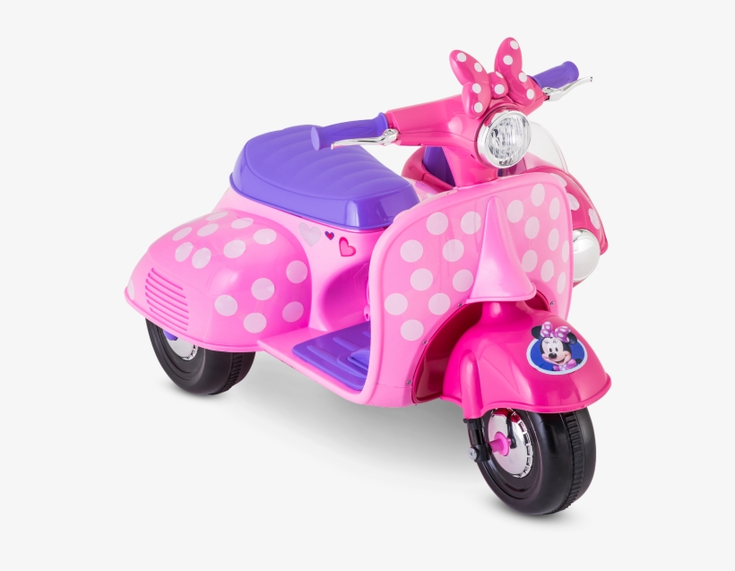 Disney Minnie Mouse Happy Helpers Scooter With Side-car - Minnie Mouse Scooter With Sidecar, transparent png #7665828