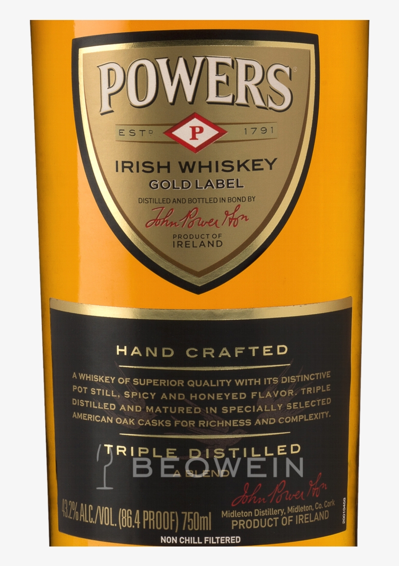 Powers Gold Label 0,7 L - Powers Gold Label, transparent png #7666662
