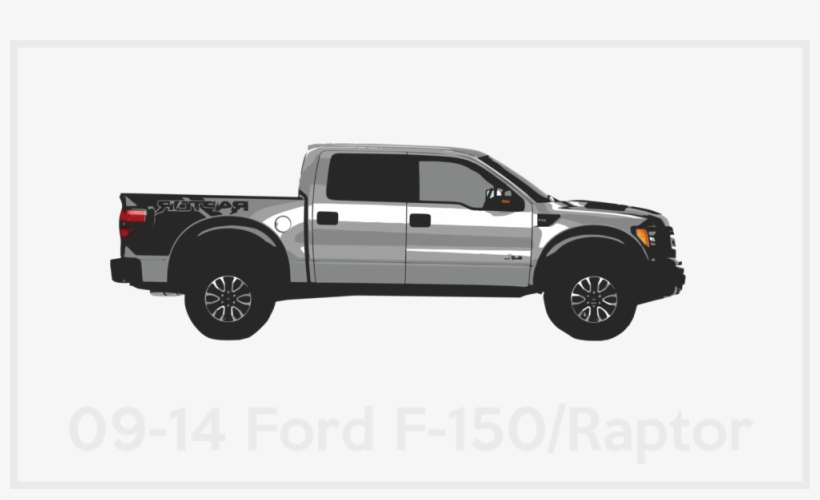 09 14 Ford F 150 - 2018 Ford Raptor Side Profile, transparent png #7669402
