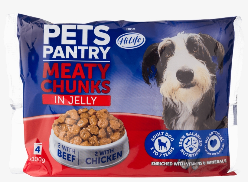 Pets Pantry From Hilife Meaty Chunks In Jelly 4 X 100g - Companion Dog, transparent png #7669507