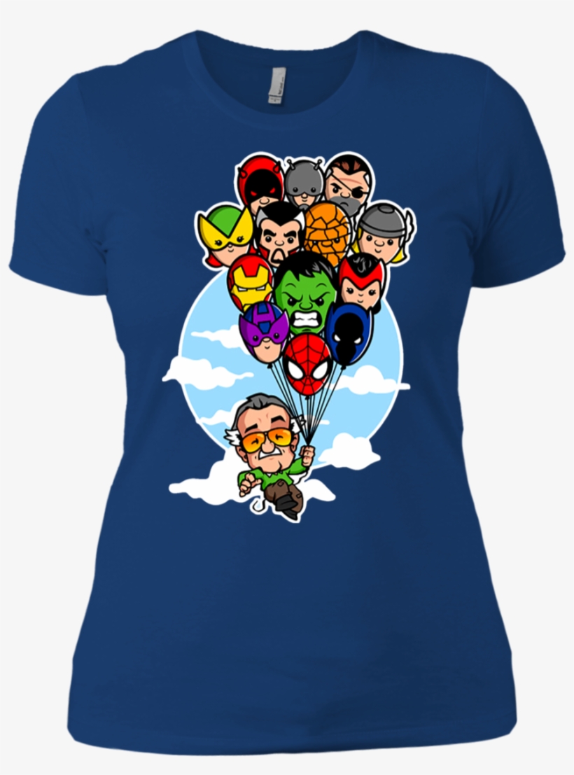 Stan Lee Marvel Comic Spider Man Thor Iron Man Doctor - Stan Lee T Shirt Balloons, transparent png #7670169