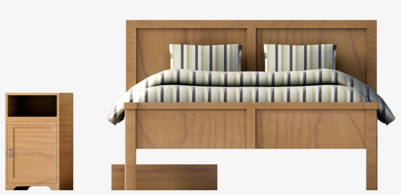 Double Bed Bed Top View Png