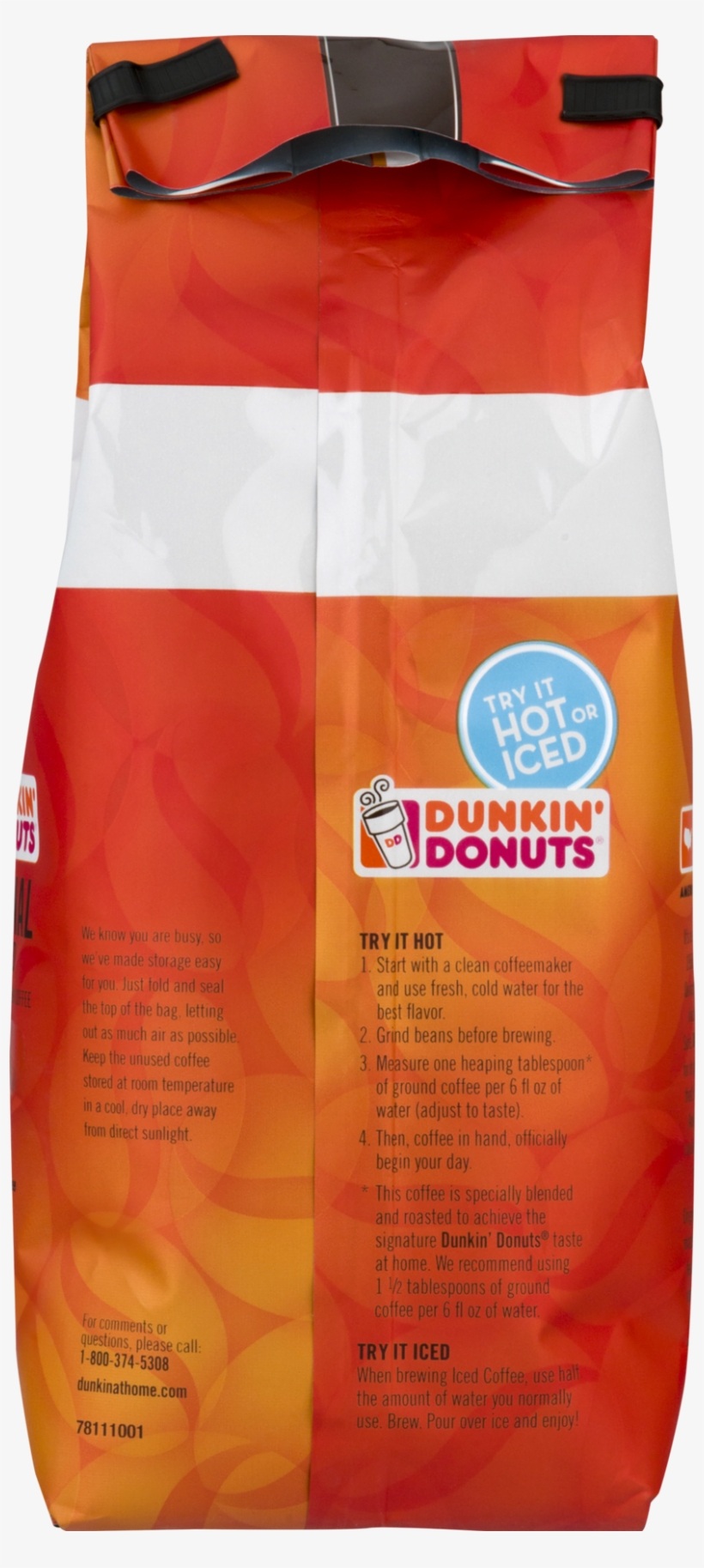 Dunkin' Donuts Original Blend Medium Roast Whole Bean, transparent png #7671376