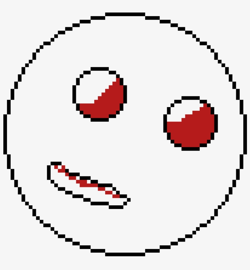 The Scary Face - Perfect Circle Pixel Art, transparent png #7671879
