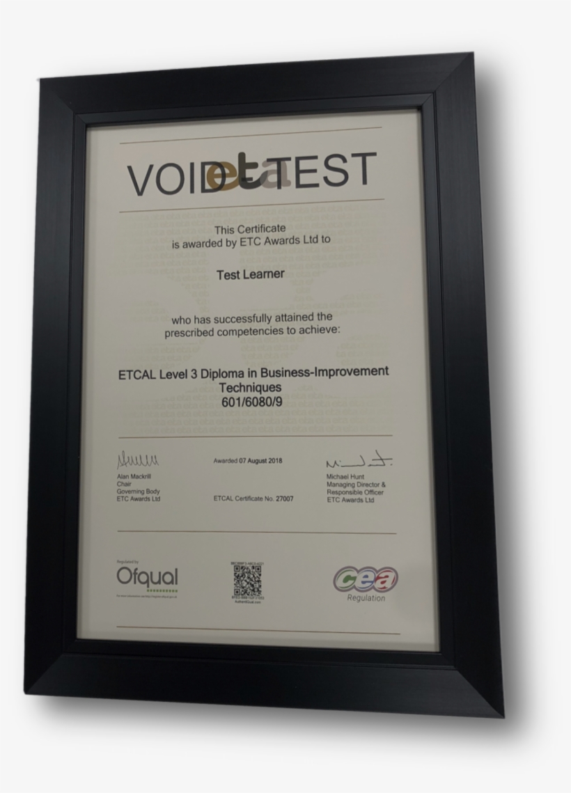 Certificate Frame - Picture Frame, transparent png #7671921