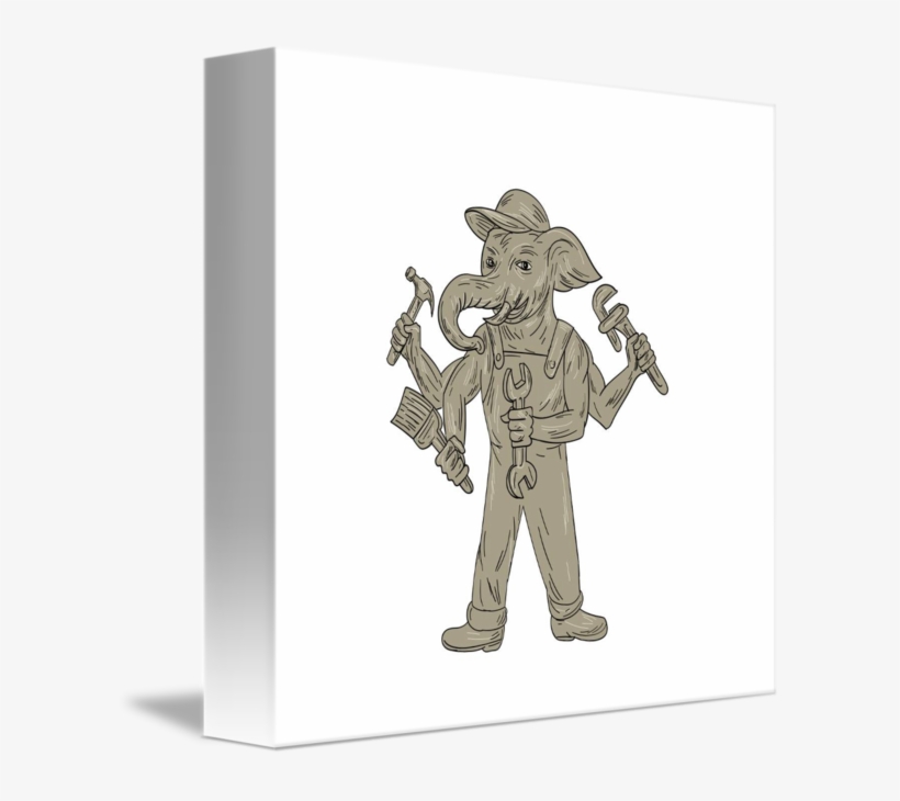 606 X 650 1 - Ganesha With Tools, transparent png #7672073