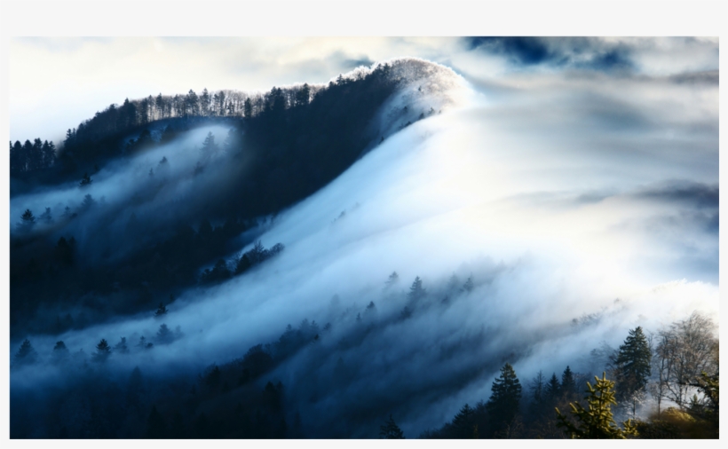 Foggy Mountains Hd, transparent png #7672721