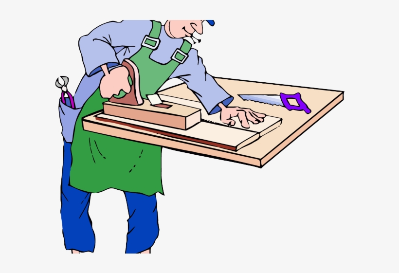 Carpenter Clipart Handyman - Carpenter At Work Clipart, transparent png #7672994