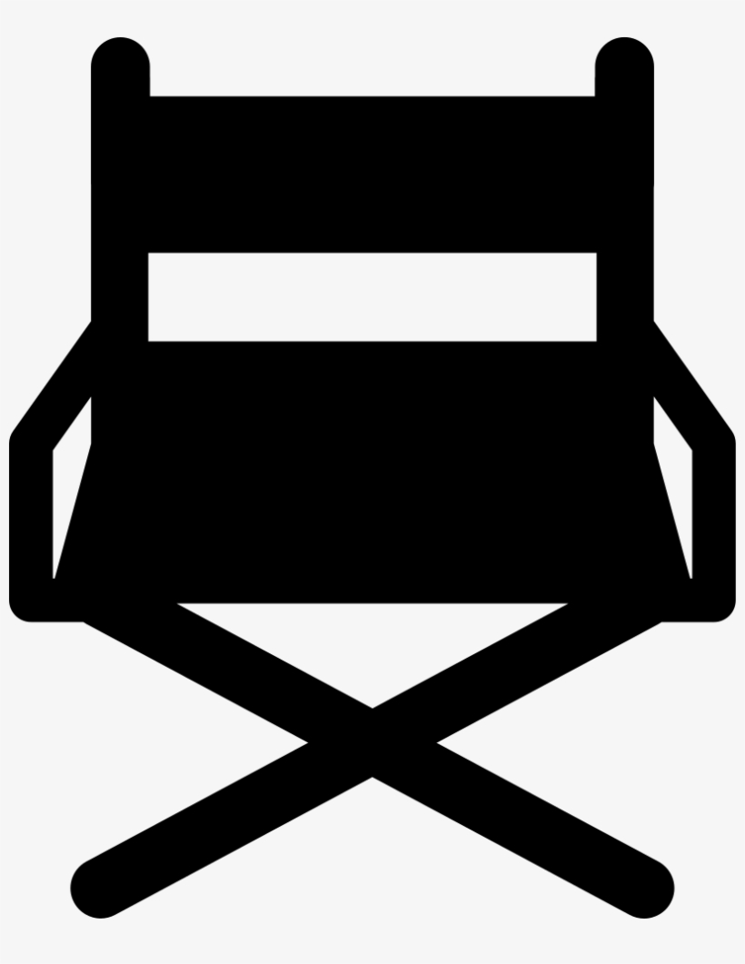 Director Chair Frontal View Comments - Director Icono Png, transparent png #7673921