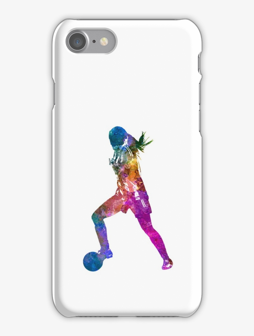 Girl Playing Soccer Football Player Silhouette Iphone - Girl Playing Soccer Football Player Silhouette, transparent png #7674422