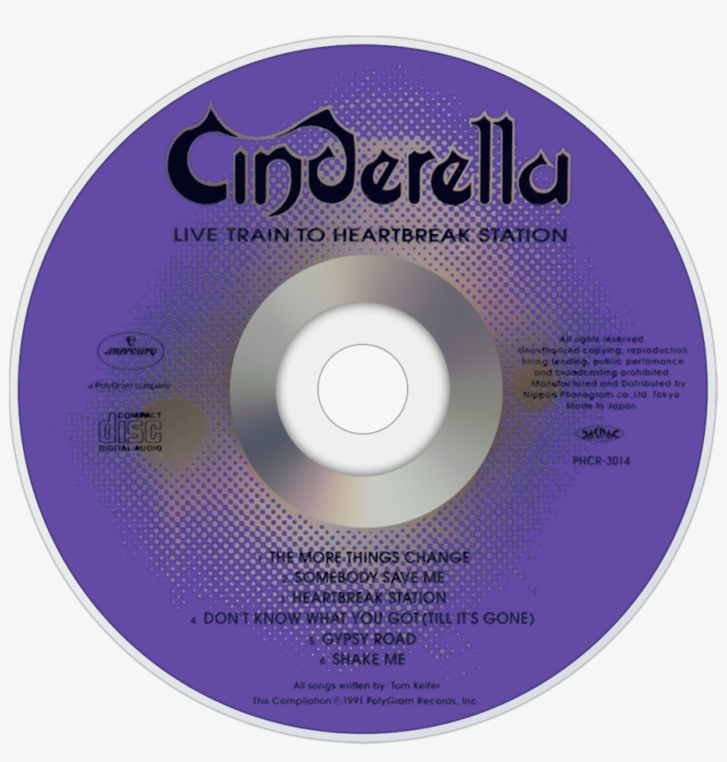 Cinderella Live Train To Heartbreak Station Cd Disc - Autocad 2015, transparent png #7675721