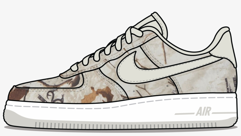 The Nike Air Force 1 '07 Lv8 'realtree' Camouflage - Sneakers, transparent png #7676045