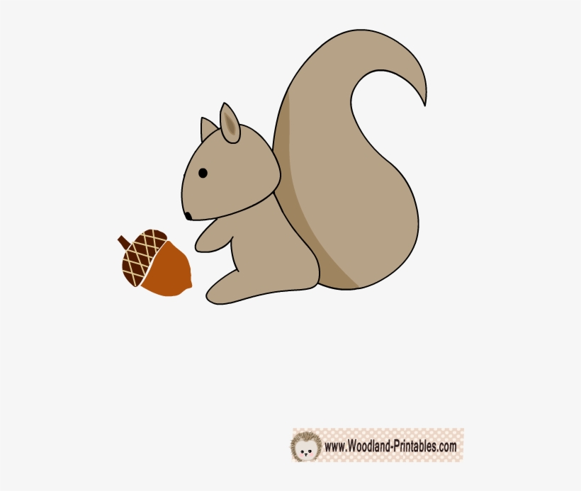 Free Printable Squirrel Wall Sticker Baby In - Woodland Free Nursery Animal Printables, transparent png #7677350
