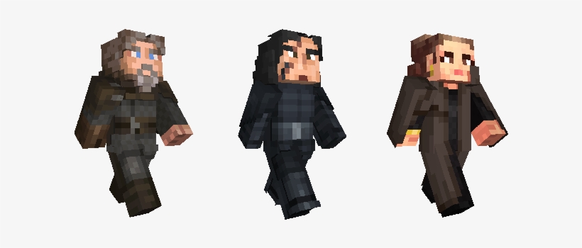 Luke Skywalker, Kylo Ren And Leia - Minecraft Luke Skywalker Skin, transparent png #7677516
