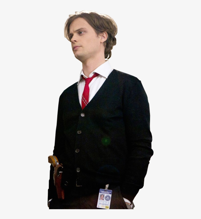 Spencer Reid Screencaps N Gifs - Reid Criminal Minds Badge, transparent png #7677653