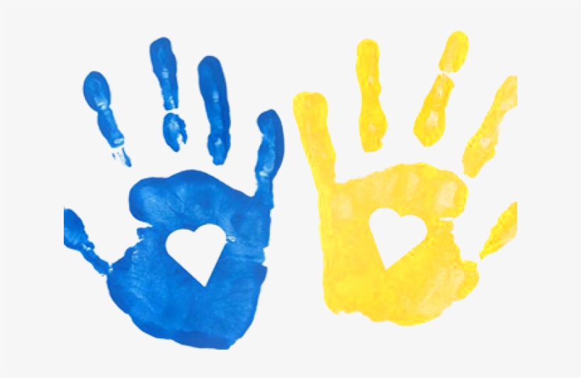 Handprint Clipart Transparent Background - Kids Hand Prints Clipart, transparent png #7677661