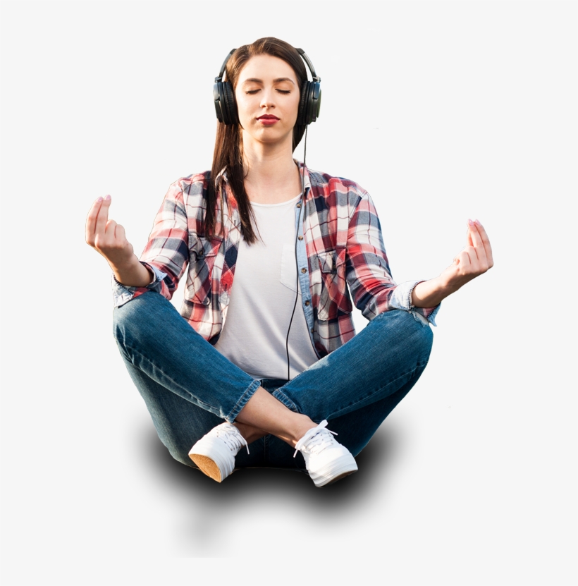 Woman Meditating At Work, transparent png #7677723