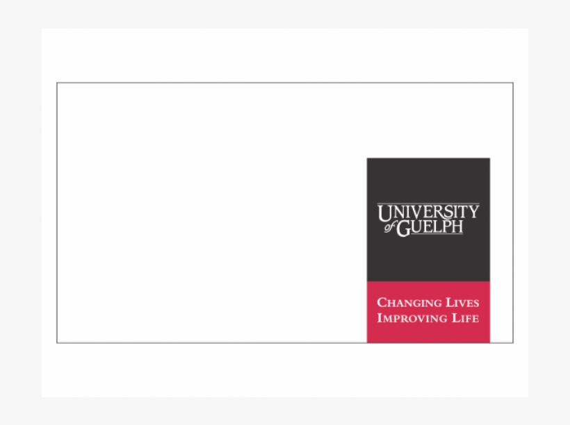 Uog White Side1 - University Of Guelph, transparent png #7677836