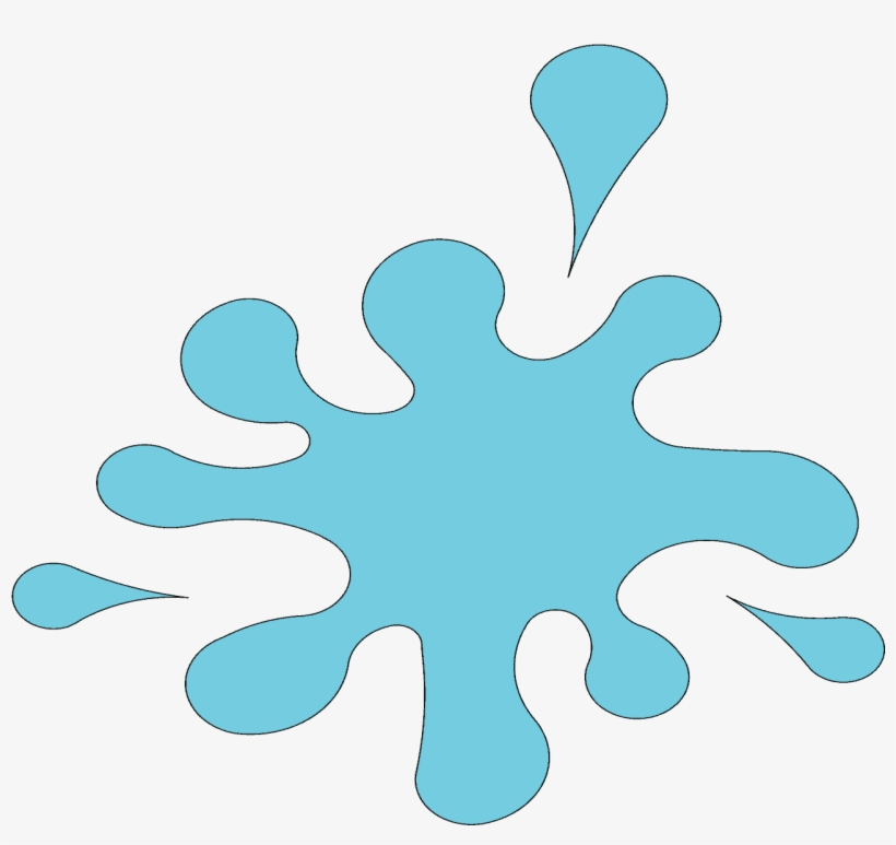 Splash With 3 Drops, 130 Cm Uv Sky Blue - Illustration, transparent png #7678178