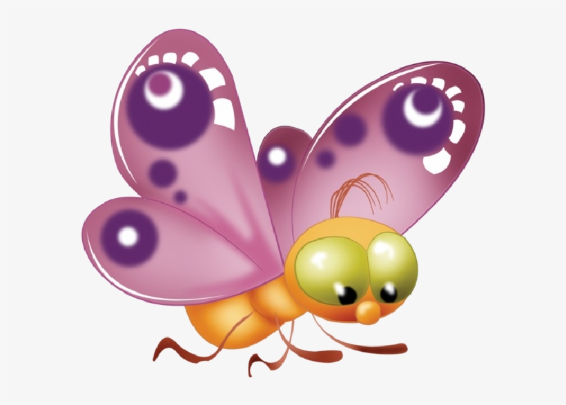 Baby Butterfly Cartoon Clip Art Pictures - Transparent Background Cartoon Butterflies Clipart, transparent png #7678605