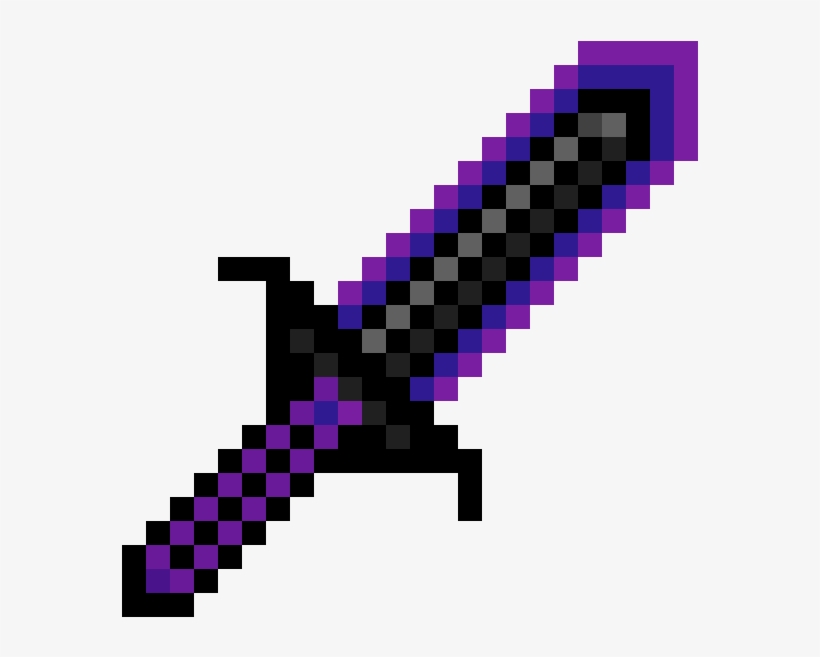 Dark Energy Sword - Minecraft Vector, transparent png #7679590