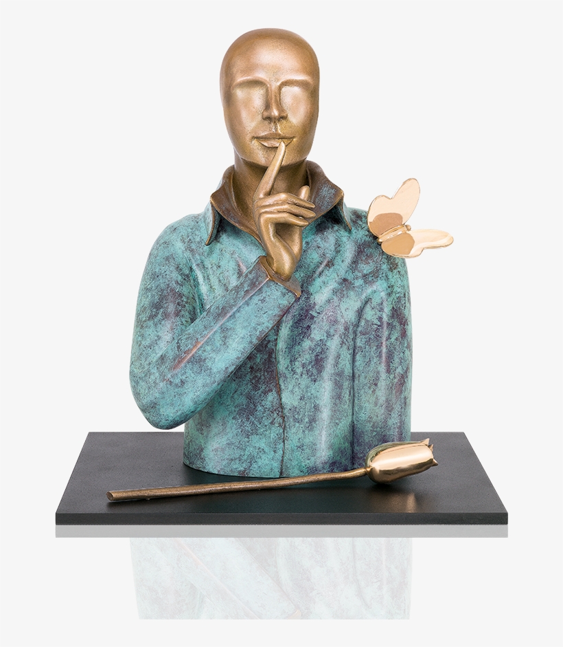Bronzefigur Silence Von Andrea Bucci - Bronze Sculpture, transparent png #7679656