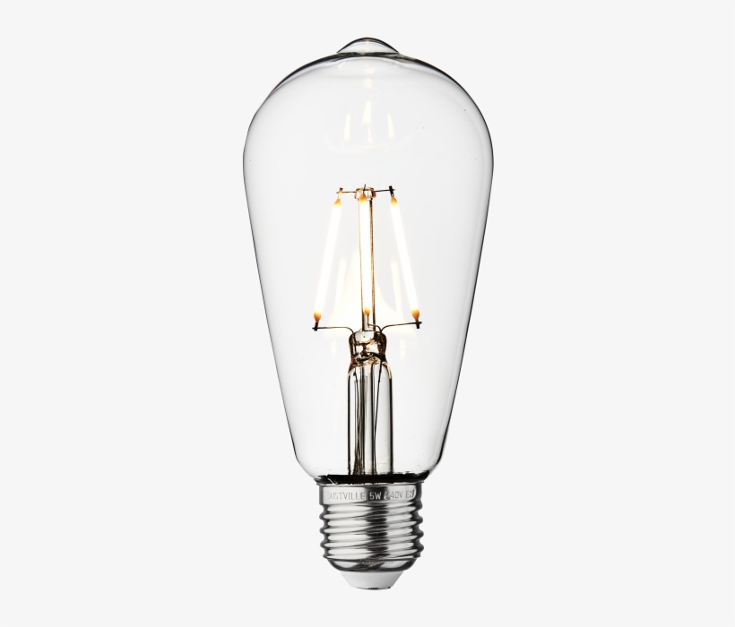 Vintage Led Edison Bulb Old Filament Lamp - Incandescent Light Bulb, transparent png #7679860