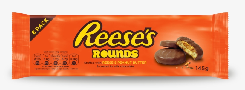 Reese%27s Rounds 8 Pack Visual 15 - Reese's Peanut Butter Cups, transparent png #7680349