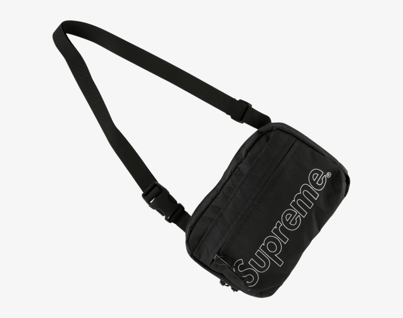 Supreme Shoulder Bag Fw18 Black - Free Transparent PNG Download 