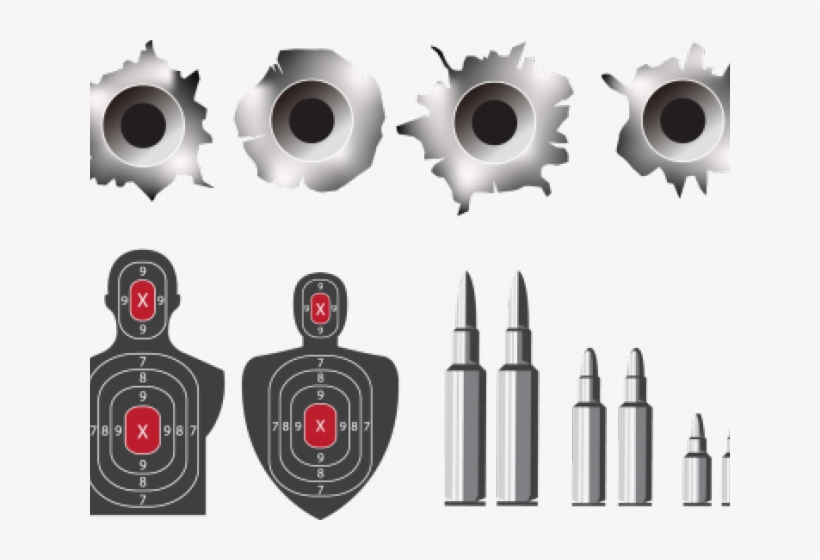Bullet Hole Clipart Rapid Fire - Vector Graphics, transparent png #7680721