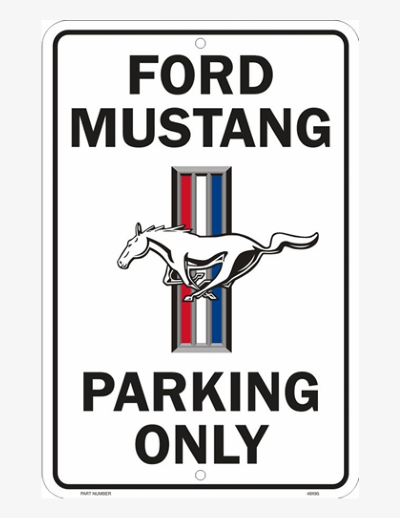 Ge Aluminum Mustang Parking Sign 8'' X 12'' - Sign, transparent png #7681430