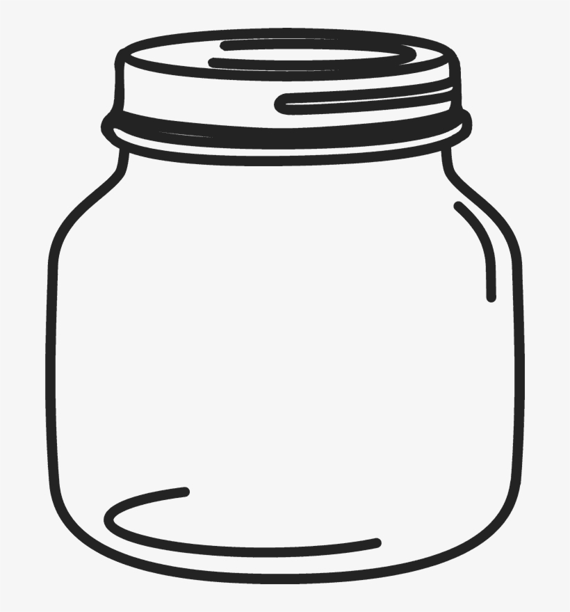 Petite Mason Jar Rubber Stamp - Mason Jar Clipart Png, transparent png #7681521